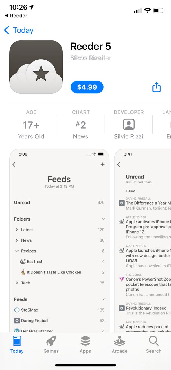 Reeder5 来了!5刀,升级有限继续用4吧!(图片 2/2)